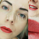 Makijaż permanentny ust brwi zaraz po zabiegu Boroń Permanentne Piękno 
